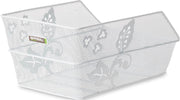Basil Cento Flower Fietsmand - Achter - Staal - Wit