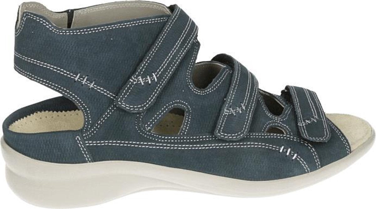 Durea 7272 G - Volwassenen Platte sandalenDames Sandalen - Kleur: Blauw - Maat: 41