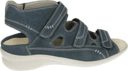 Durea 7272 G - Volwassenen Platte sandalenDames Sandalen - Kleur: Blauw - Maat: 36