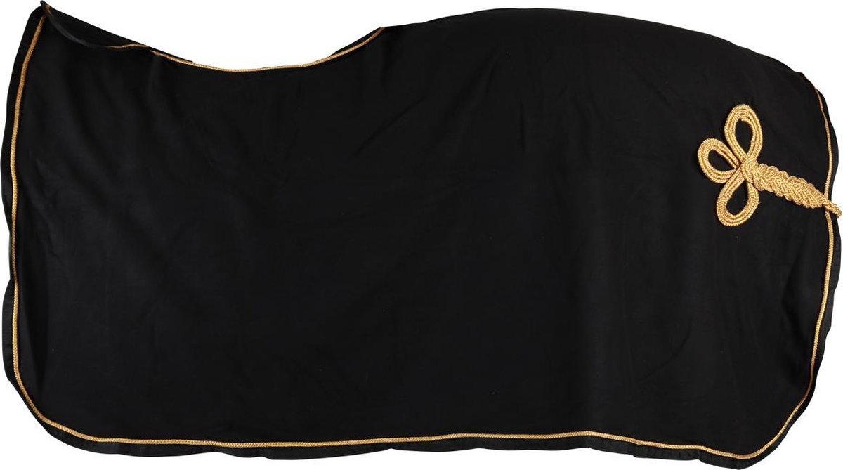 Horsegear Uitrijdeken  Luxe - Black-gold - m