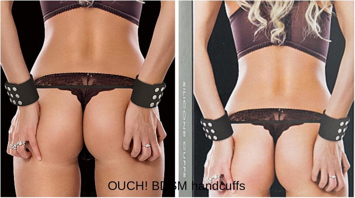 Ouch Siliconen  - Zwart - handboeien
