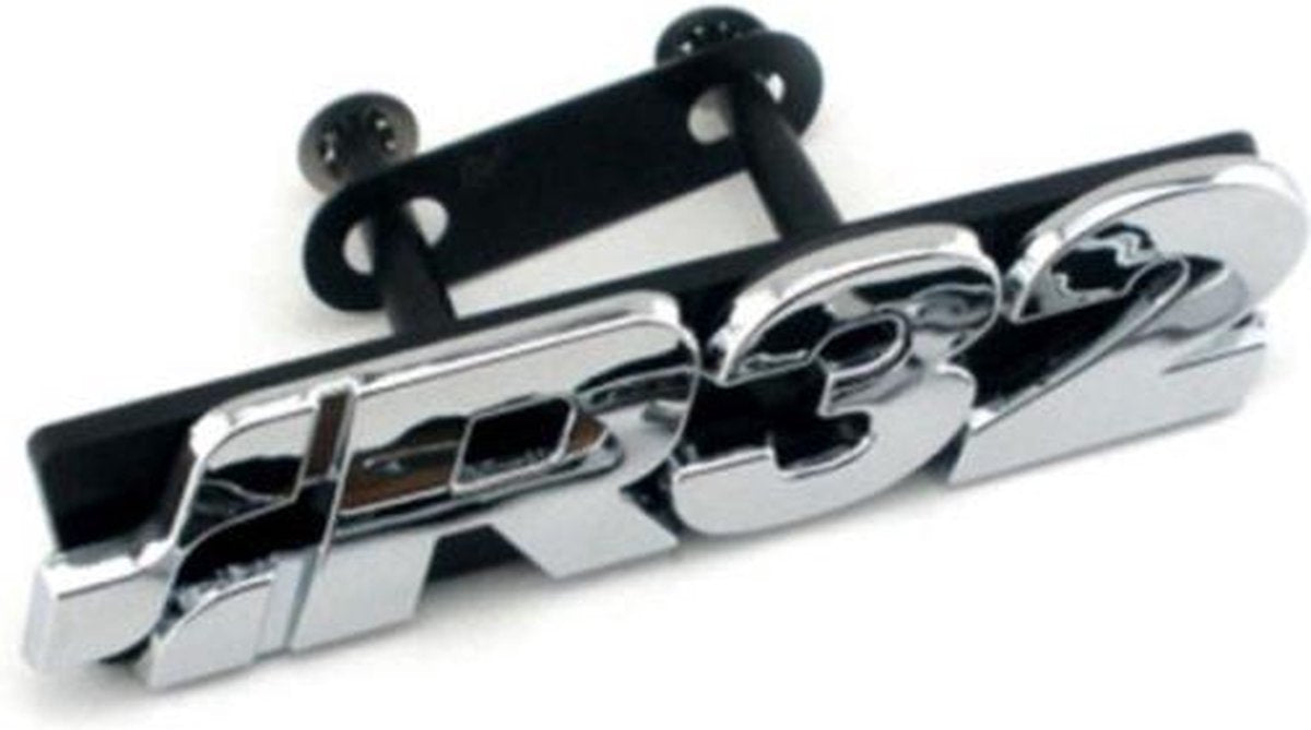 R32 grill logo - Golf - Polo embleem - Volkswagen - chrome-kleurig
