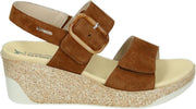 Mephisto GIULIA VELCALF - Volwassenen Sandalen met hakDames Sandalen - Kleur: Cognac - Maat: 39