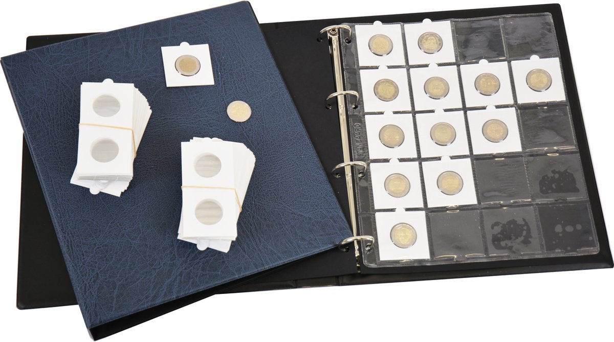 Hartberger 2 Euro Beginset muntalbum inclusief 100 munthouders! - Het muntenalbum voor de verzamelaar van 2 Euro's!  verzamelmap insteek album insteek album munt munten Euromunten