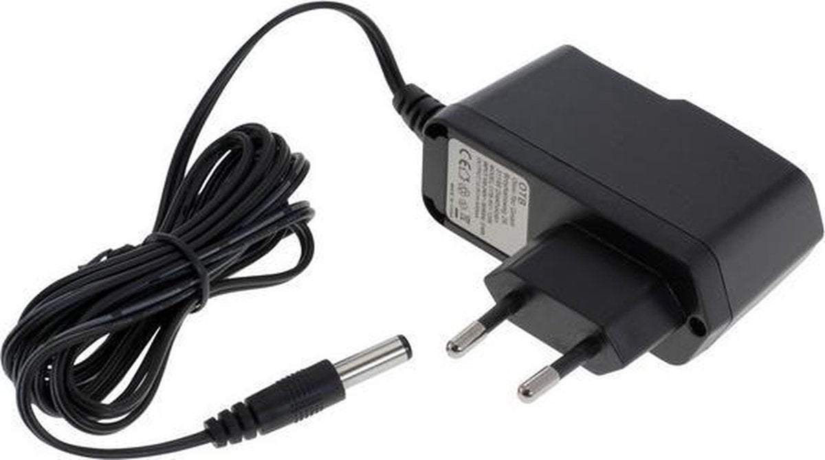 12V 850mAh Stroomvoorz. 100-240V 5.5x2.1mm plug Zwart
