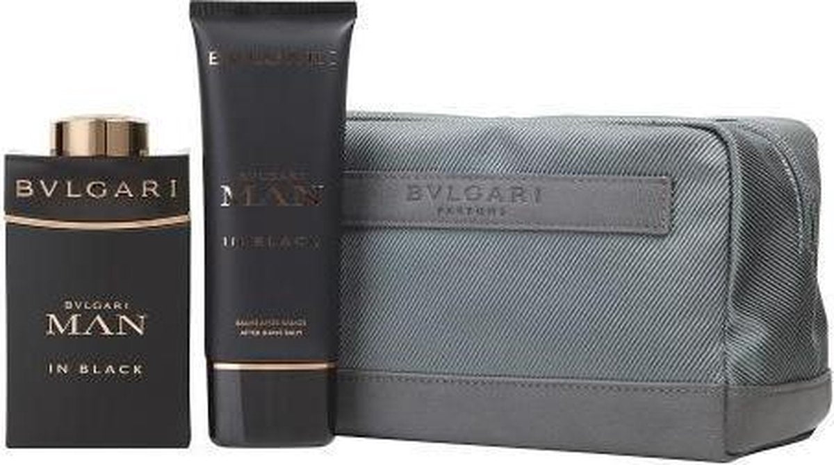 Bvlgari - Eau de parfum - Man in Black 100ml edp 100ml Aftershave balm + toiletbag - Gifts ml