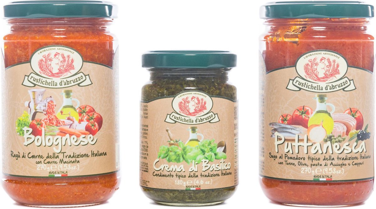 3 potjes met tomatensaus