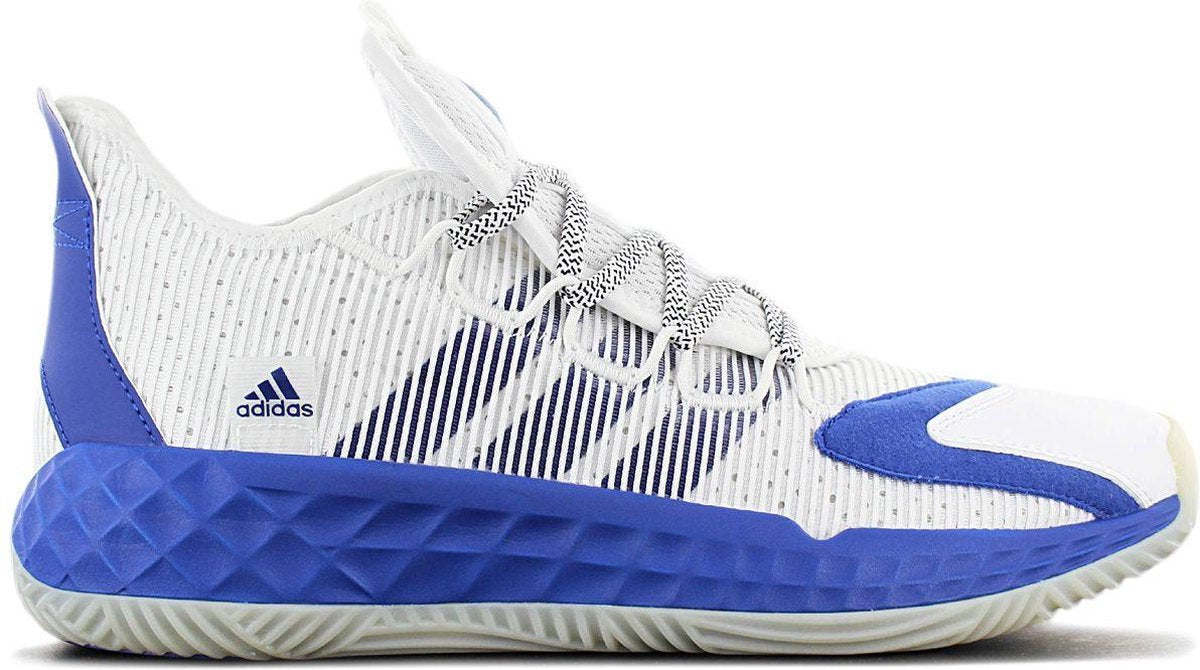 adidas PRO BOOST LOW - Heren Basketbalschoenen Sneakers Sport Schoenen Wit Blauw FW9505 - Maat EU 41 1/3 UK 7.5