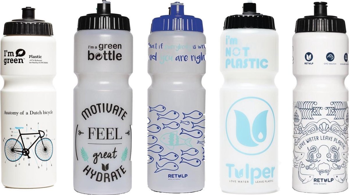 Retulp - Voordeelpakket Eco Sport XL - Bio Bidon - 750ML - 5 Stuks
