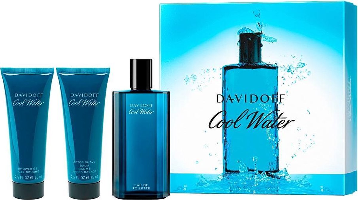 Cool Water Men SET Eau de Toilette spray 125ml + Douche gel 75ml + After Shave balm 75ml