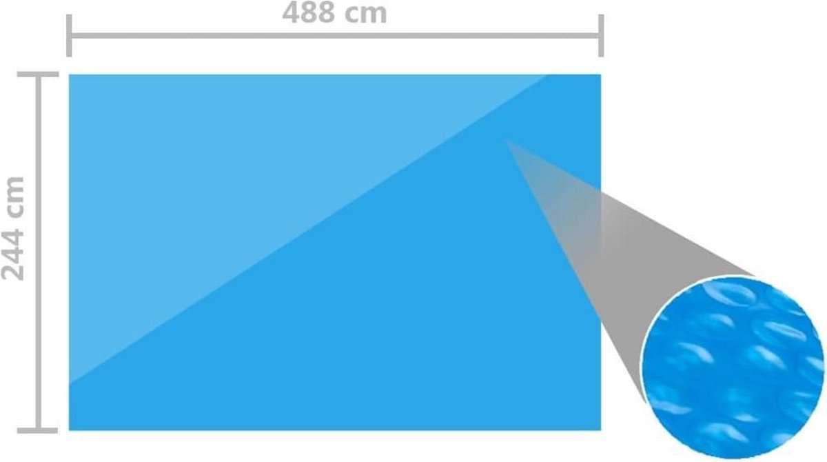 Zwembadhoes 488x244 cm PE blauw