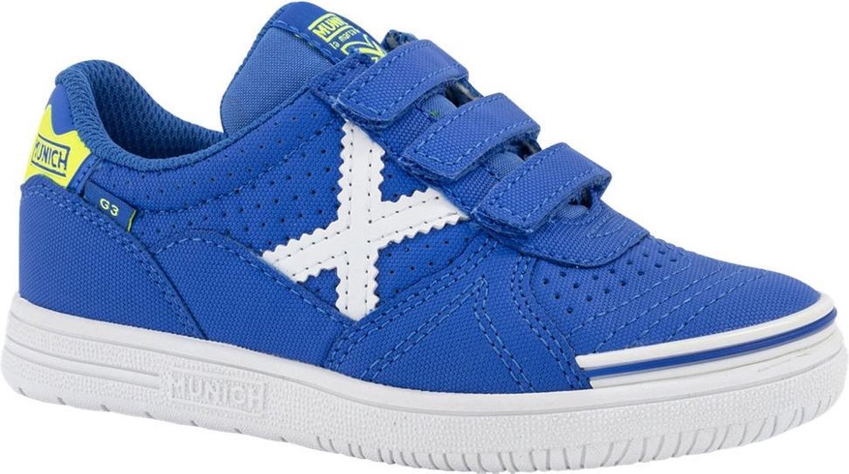 Munich Kinderen Blauwe sneaker klittenband - Maat 34