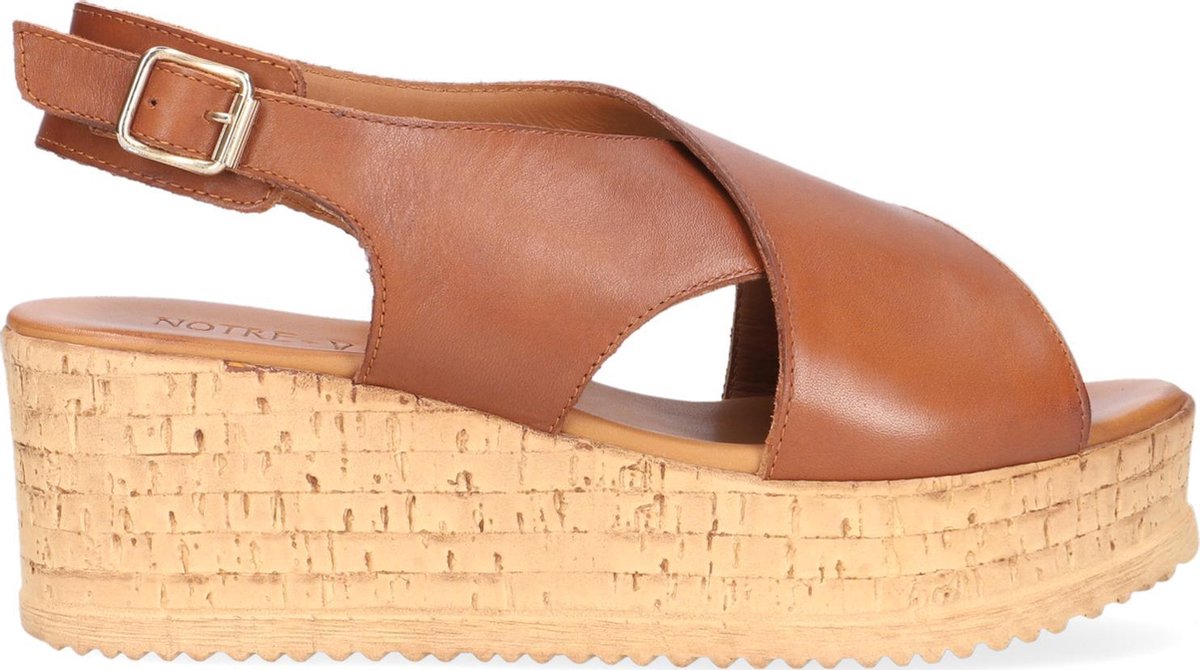 Notre-V Sugar1 Sandalen - Dames - Cognac - Maat 40