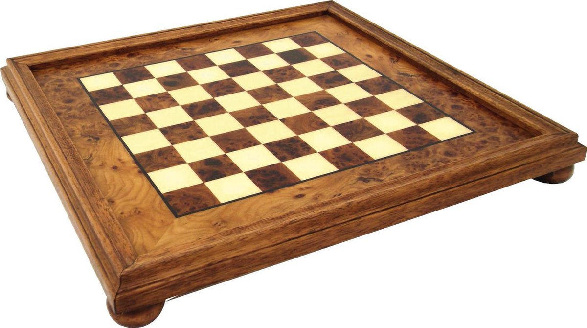 Iepenhout - Schaakbord - 48x 48 cm