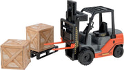 Happy People Heftruck Met Pallet En Kisten 24 Cm Oranje