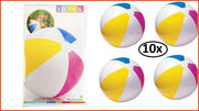 10x Strandbal opblaasbaar 61 cm Intex
