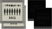 DDDDD Foodbar - 2x Theedoek & 2x Keukendoek - Black