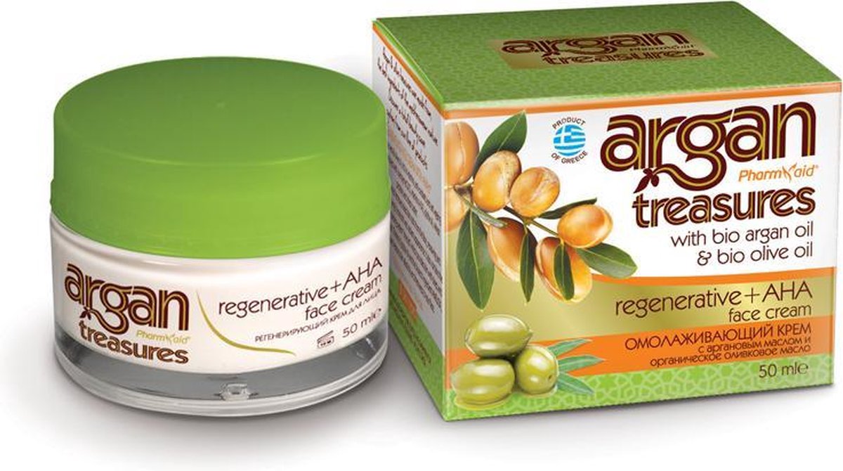 Pharmaid Argan Treasures Regeneratieve  AHA gezichtscrème | Bio Arganolie |  50ml