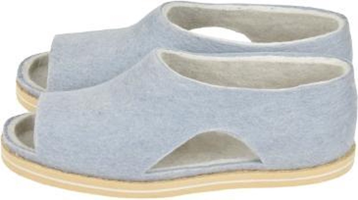 Vilten pantoffel Fresh blue - maat 37