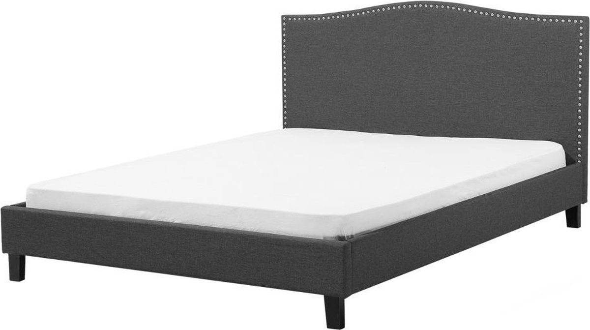 Beliani MONTPELLIER - Tweepersoonsbed - grijs - polyester