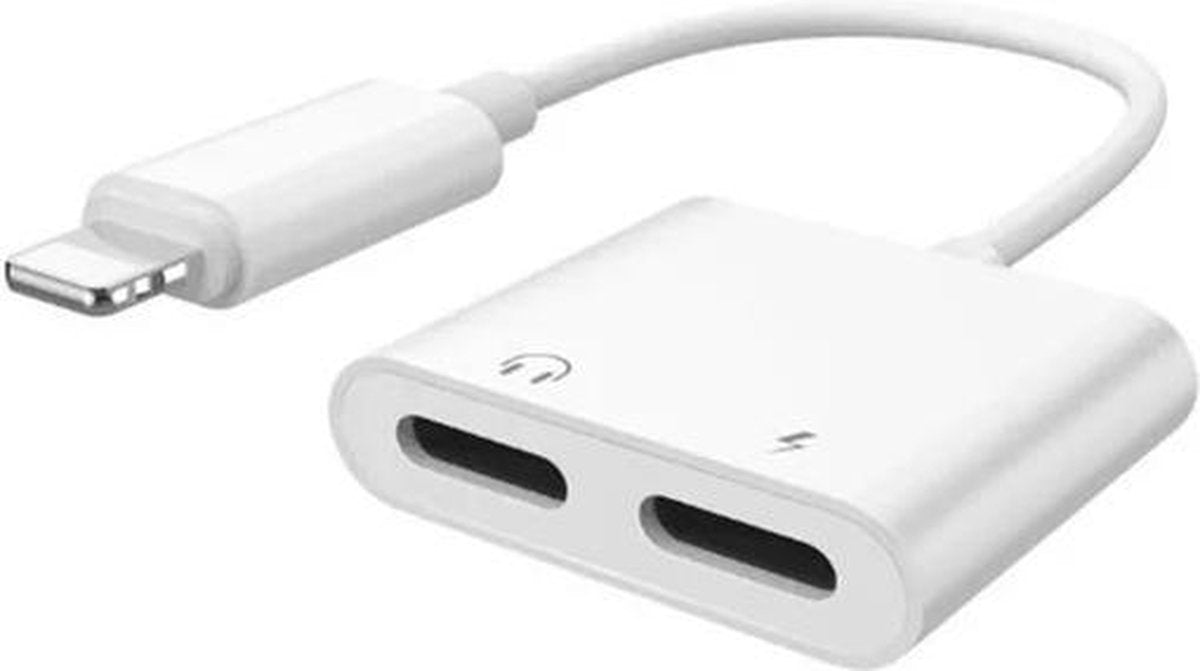 LOUZIR 2 in 1 lightning iPhone splitter met 3