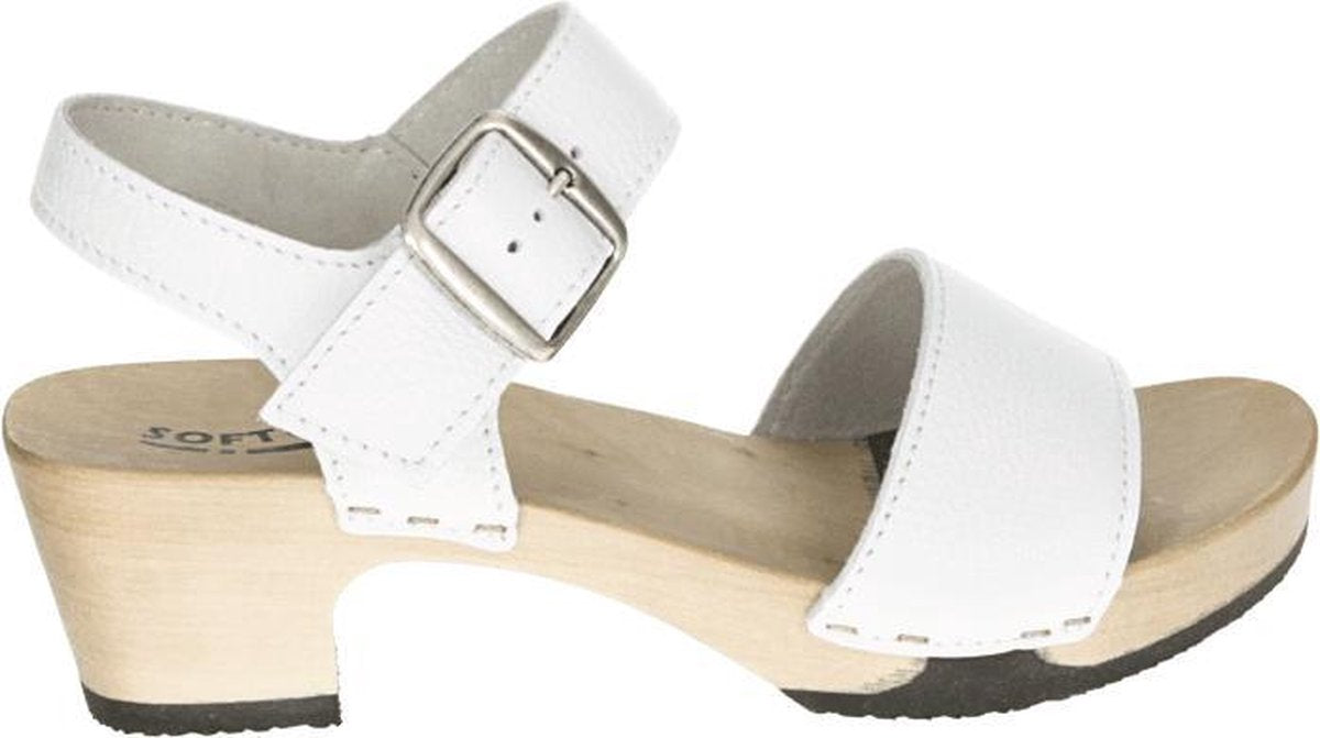 Softclox S3380 KEA - Volwassenen Sandalen met hakDames Sandalen - Kleur: Wit/beige - Maat: 37