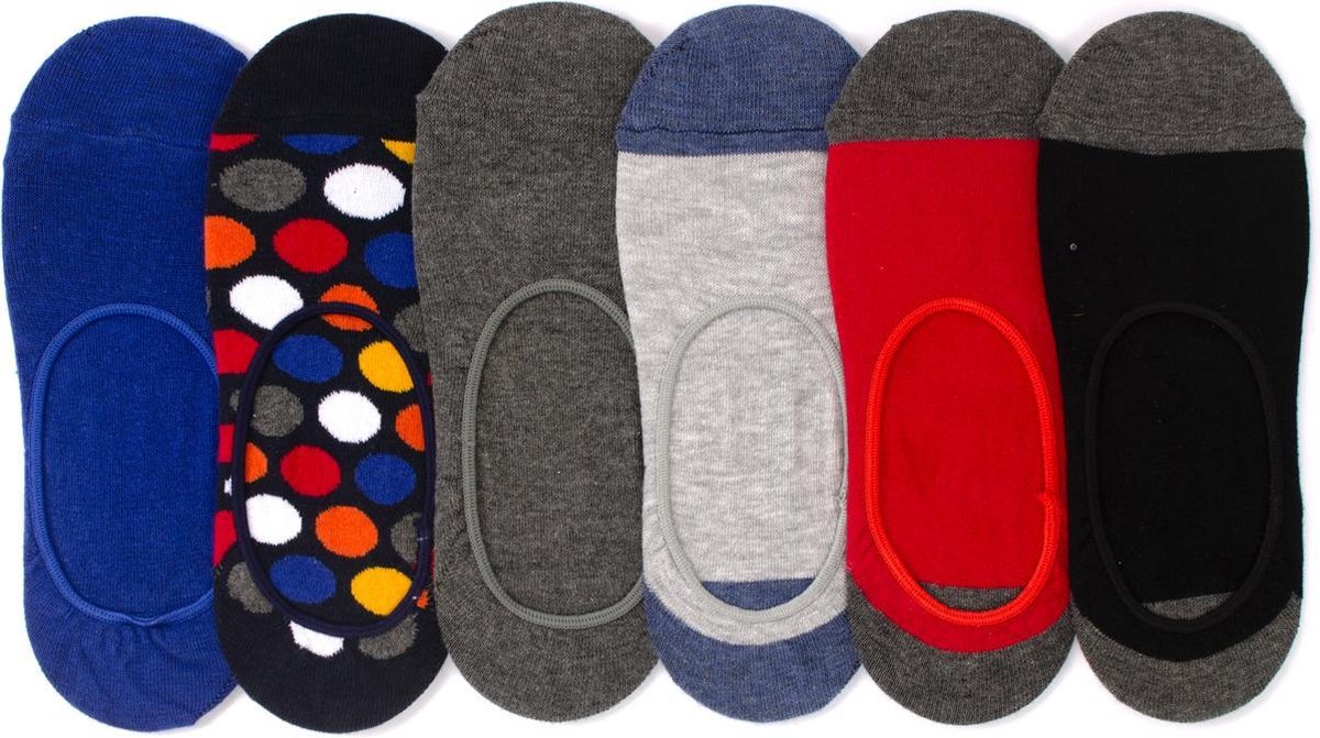 Sneakersokken heren - Enkelsokken heren - Kousenvoetjes - 6 paar - maat 40/45