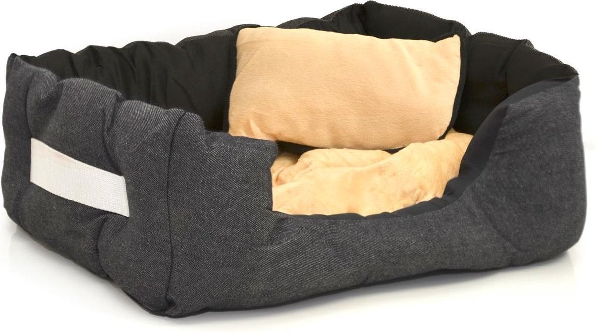 Dierenbed Niclas s INVERs zwart-beige