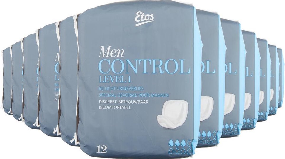 Etos Incontinentie verband - speciaal voor mannen - 144 stuks (12 x 12)