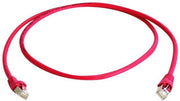 Netwerkkabel RJ45 (cross) CAT 6A S/FTP 2.00 m Rood Vlambestendig