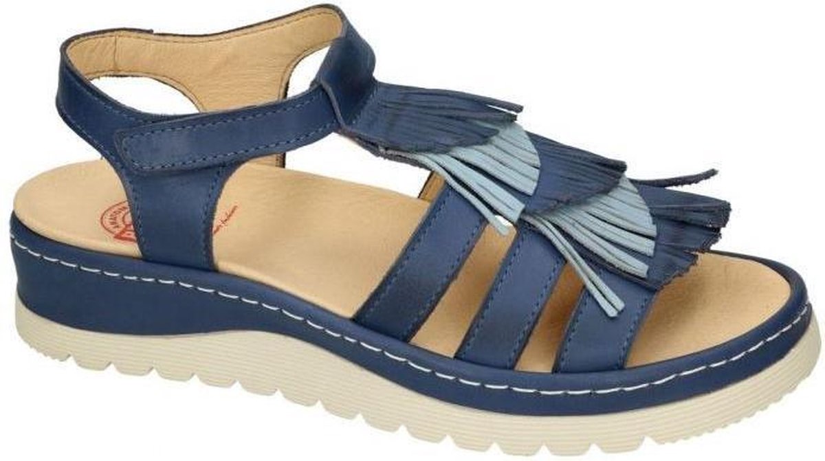 Brako -Dames -  blauw donker - sandalen - maat 37