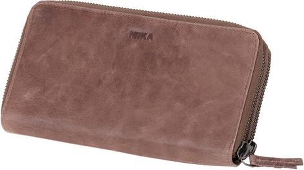 Portefeuille Mika grijsbruin - dames 23x13x4cm