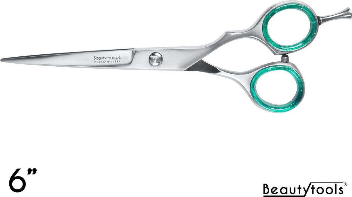 BeautyTools GOLD LINE Kappersschaar / Knipschaar Rechtshandig voor Lang Haar- Silver Long Slicer (6 Inch) - (RS-1499)
