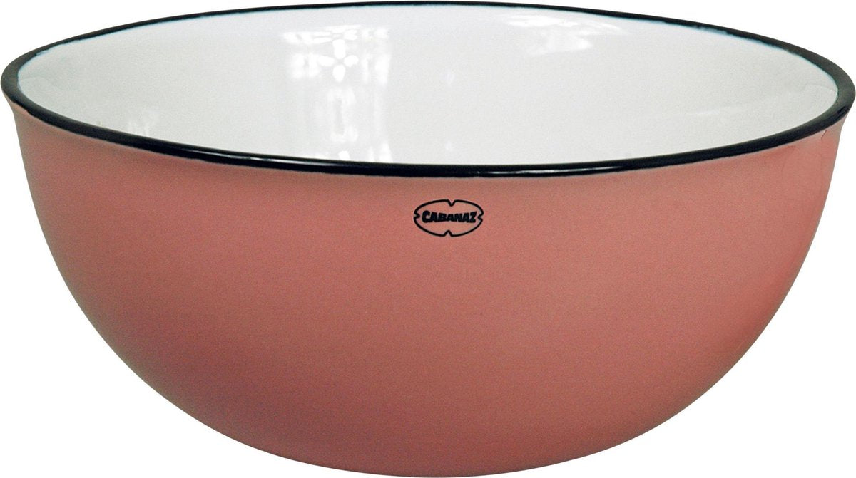 Cabanaz Saladeschaal - serveerschaal - Keramiek - Roze - Ø 18 cm