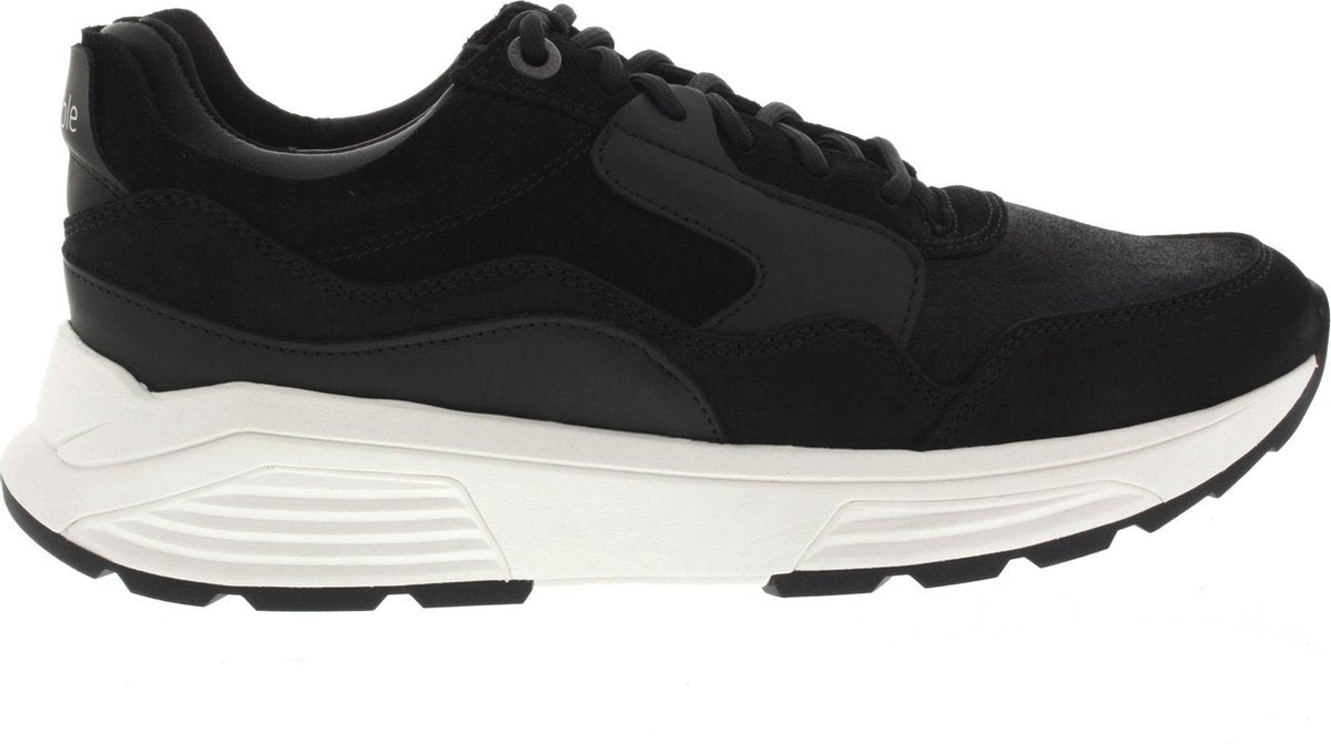 Xsensible Mannen Suède Lage sneakers / Herenschoenen 33200 - Zwart - Maat 45