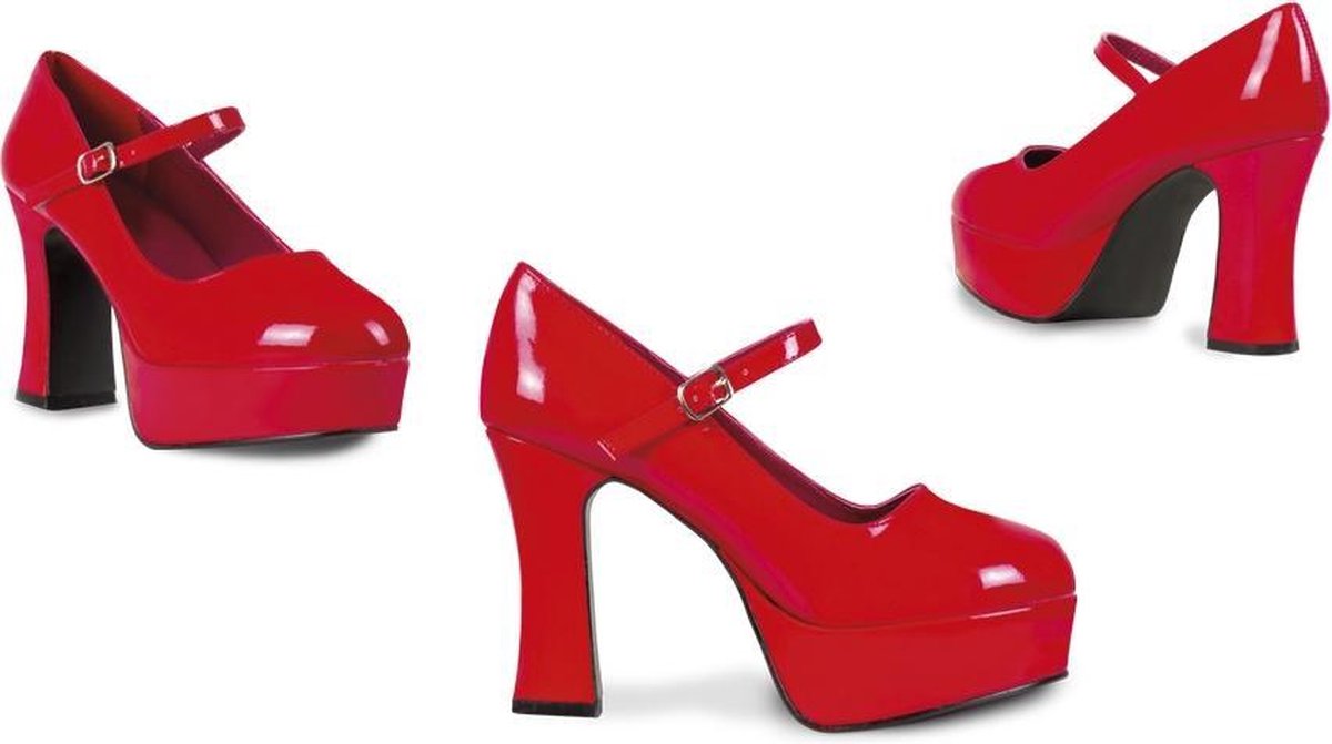 Schoenen Disco - Rood met hoge hakken