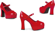 Schoenen Disco - Rood met hoge hakken