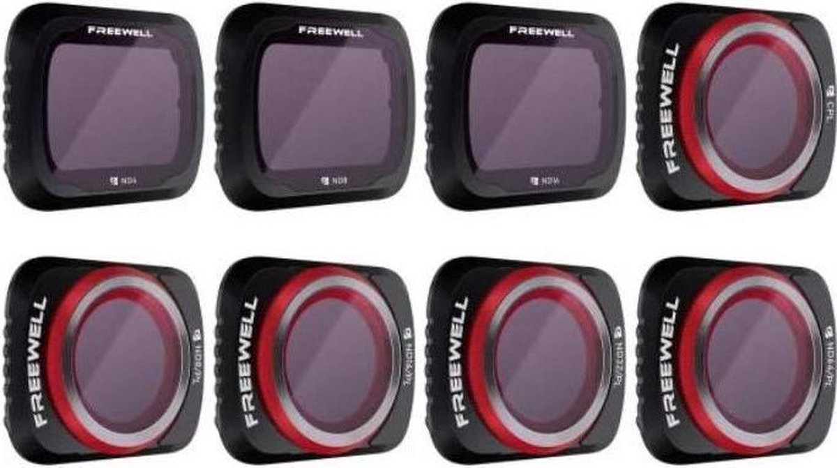Freewell DJI Mavic Air 2  - All Day -8Pack CPL + ND4-8-16 + ND/PL8-16-32-64 (8 stuks)