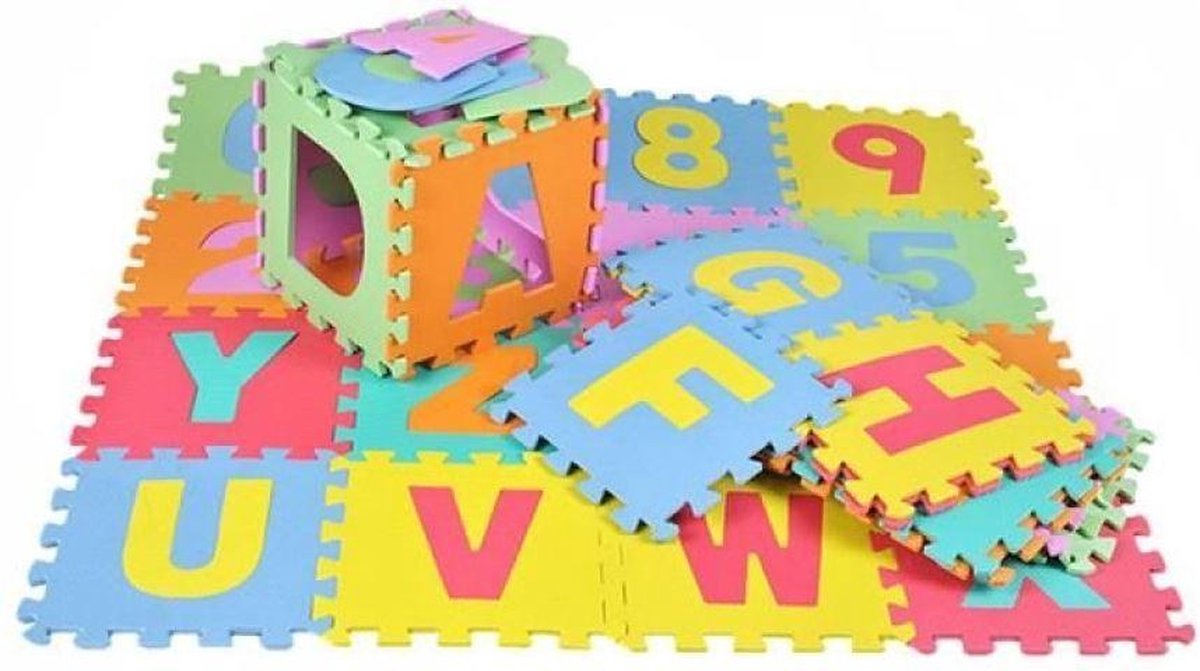 Foam foam puzzelmat - vloermat -speelmat alfabet - cijfers