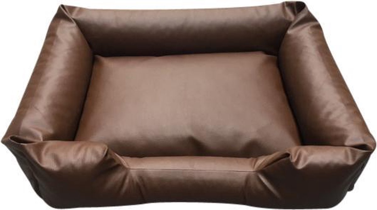 Topmast Dierensofa Hondenmand Hondenkussen  Skai leer Bruin 85 x 60 cm