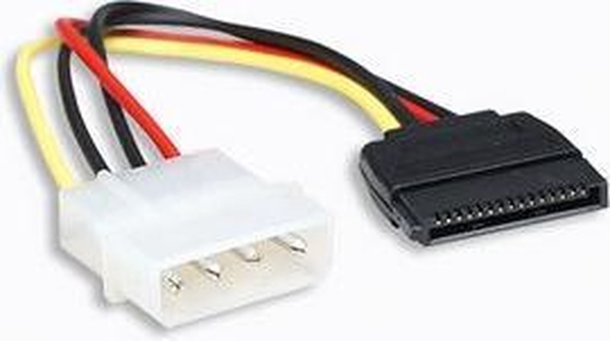 Manhattan 342766 4-pin Molex 15-pin SATA kabeladapter/verloopstukje