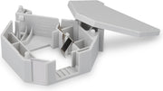 kwmobile 2 keystone adapters voor CAT6A kabels - Set van 2 keystone-modules RJ45 inclusief DIN-rail houders - Met afgeschermde metalen behuizing