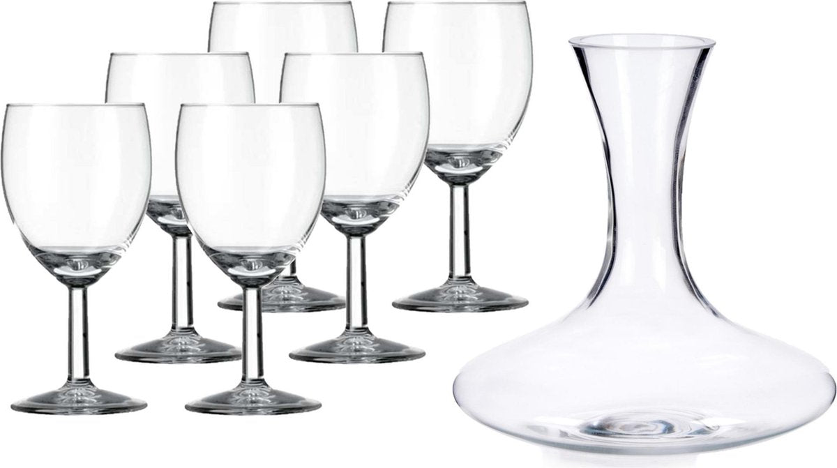 Glazen wijn karaf / decanteer kan van 1