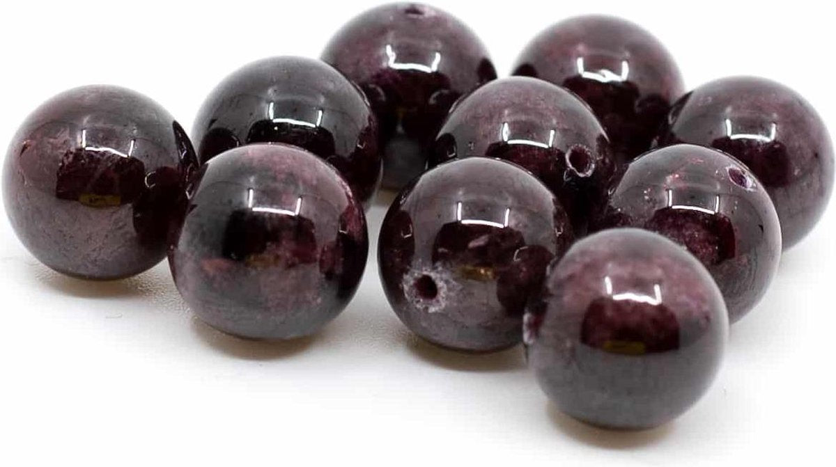 Edelsteen Losse Kralen Granaat – 10 stuks (10 mm)