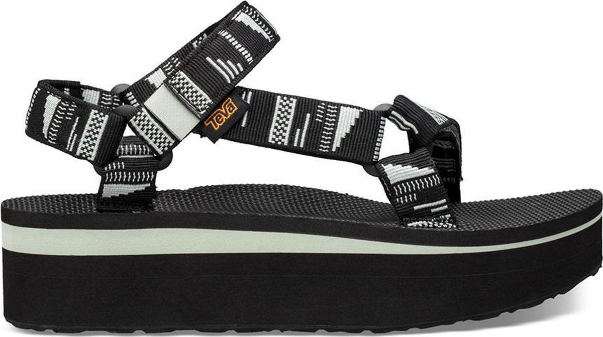 Teva Flatform Universal Dames Wandelsandalen - Zwart/Wit - Maat 41