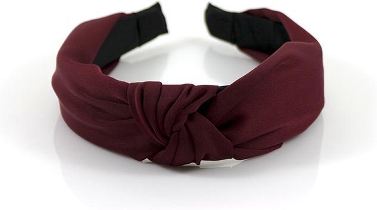 Haarband - Diadeem - Rode kleur - effen - dameshaarband - silk look - Haarbanden zijn weer helemaal hot! Zo geef jij je look heel eenvoudig net dat beetje extra - Fashiongoodiez.nl