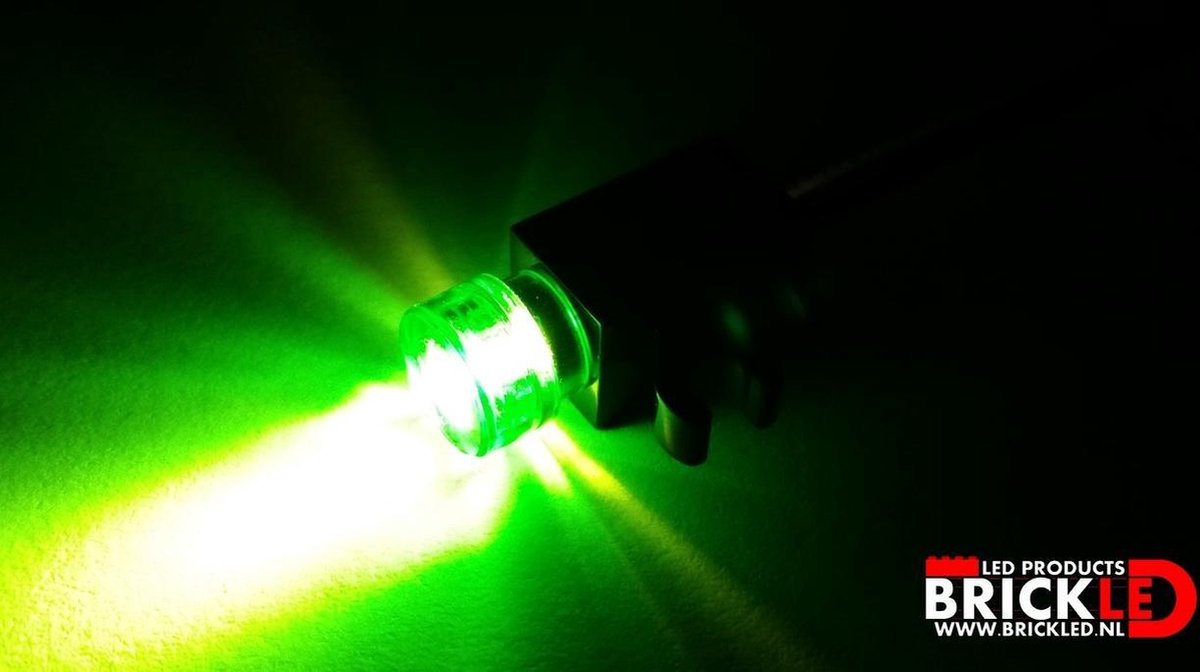 BrickLED 2 x Mini spot - Groen - Verlichting voor LEGO