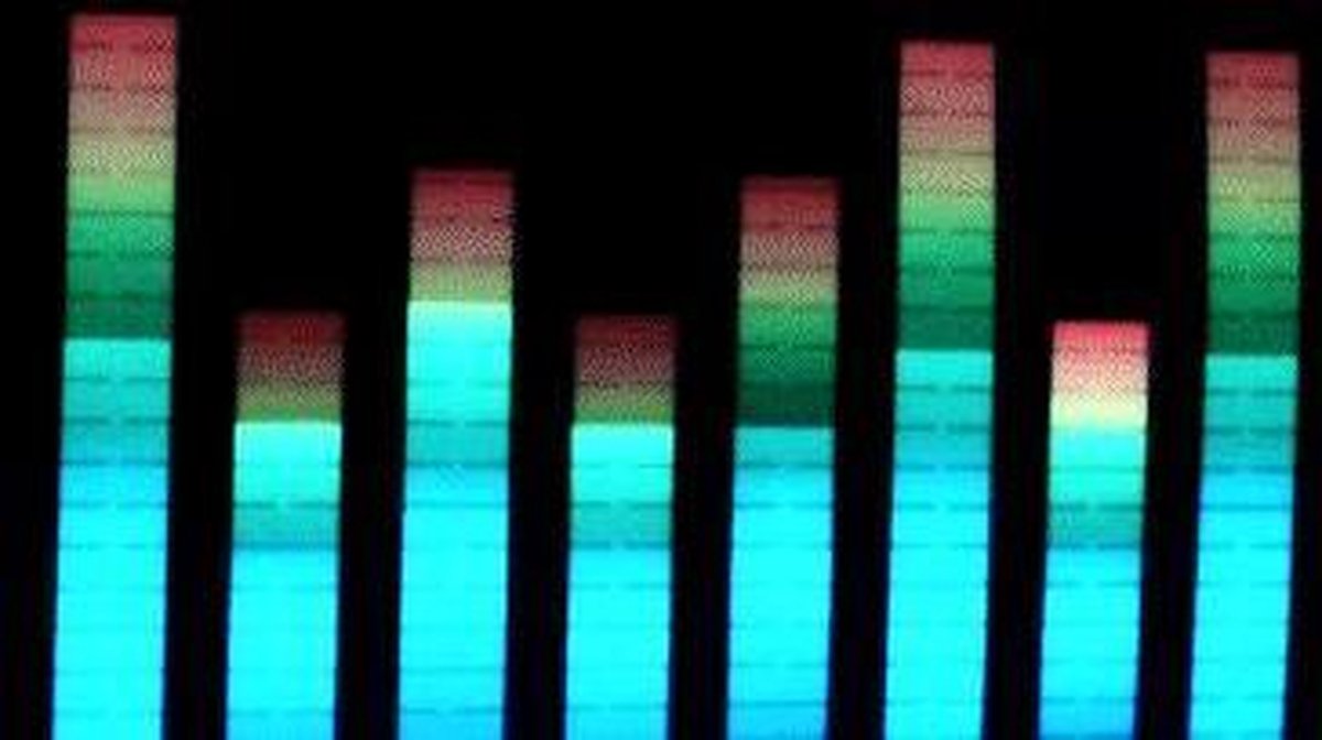 LED - T-shirt - Equalizer - Zwart - Kleur - XXL