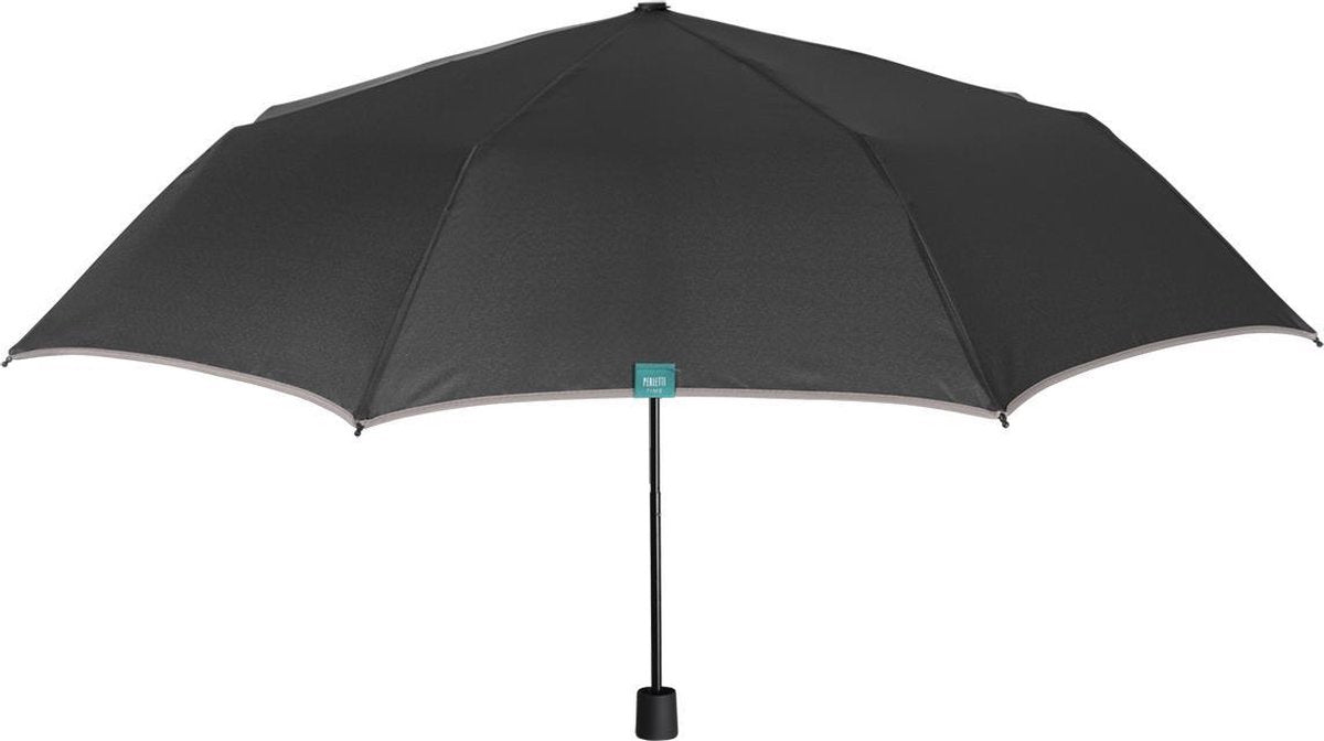 Perletti Mini-paraplu Handmatig Heren 97 Cm Microfiber Grijs