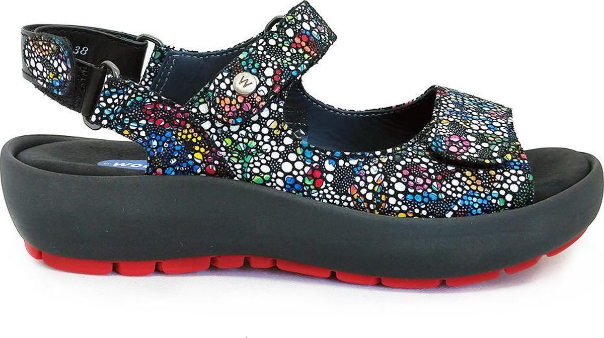 Multi-Color Wolky Sandalen Rio Mosaic Suede
